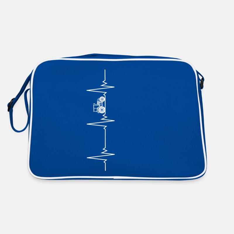Herzschlag Traktor Landwirtschaft Retro Tasche