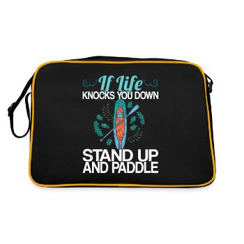 Stand Up Paddle Board Paddle Cadeau - Sac Retro - noir/or - Dos