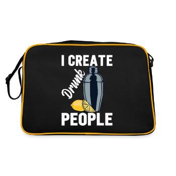 Barman Barmaman Barman barman cadeau - Sac Retro - noir/or - Dos