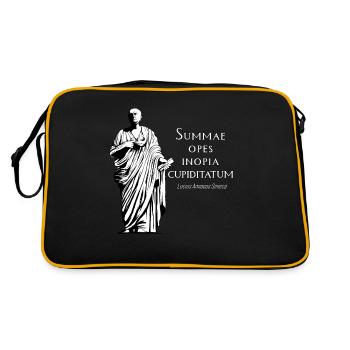 Latin - Summae Opes Inopia Cupiditatum - Retro Bag - black/gold - Back