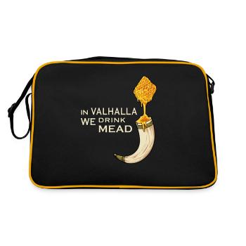 In valhalla we drink mead - Met - Sac Retro - noir/or - Dos