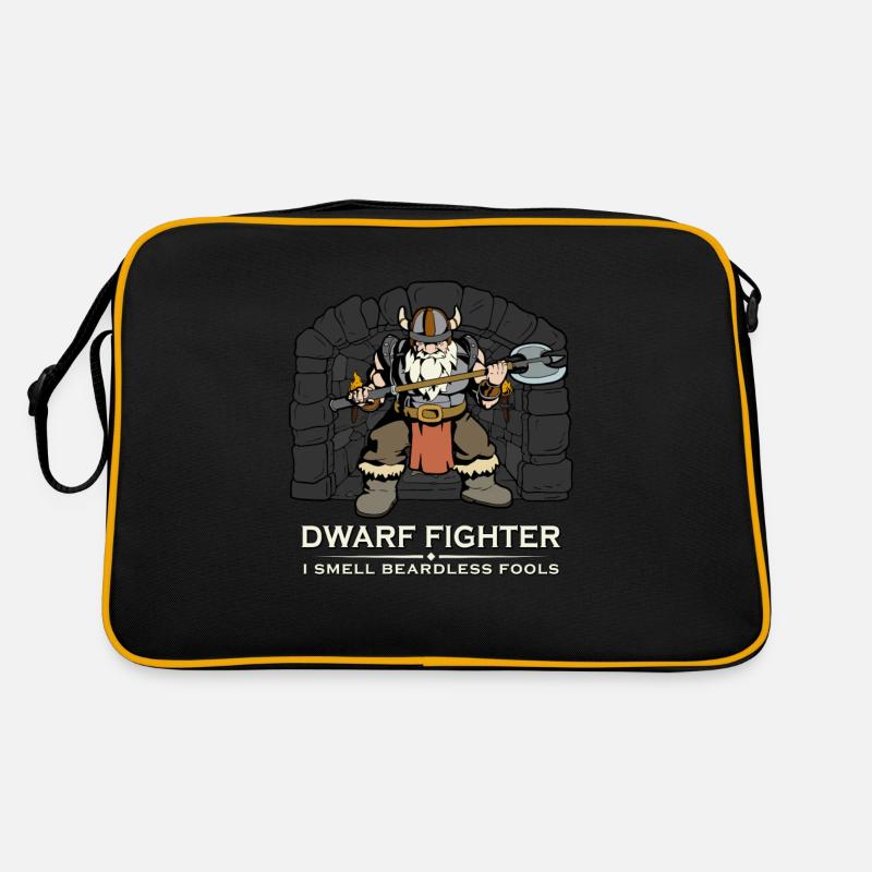 D20 Rpg Character - Dwarf Fighter Retro Bag
