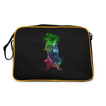 Colorful Degu - Retro Bag - black/gold - Back