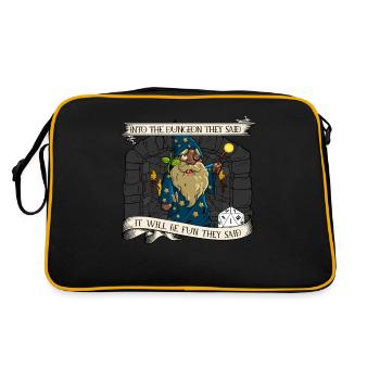 D20 Jeu de rôle - Ce sera amusant - Well Crap - Sac Retro - noir/or - Dos