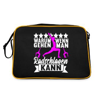 Turnen Turner - Retro Tasche - Schwarz/Gold - Hinten
