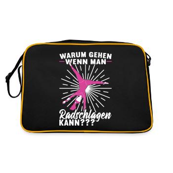 Turnen Turner - Retro Tasche - Schwarz/Gold - Hinten