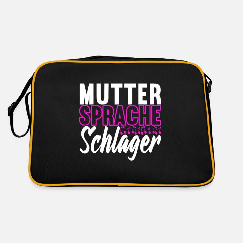 Schlager Schlagerparty - Retro Tasche - Schwarz/Gold