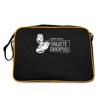 Latin saying - Salvete Discipuli - Retro Bag - black/gold - Back