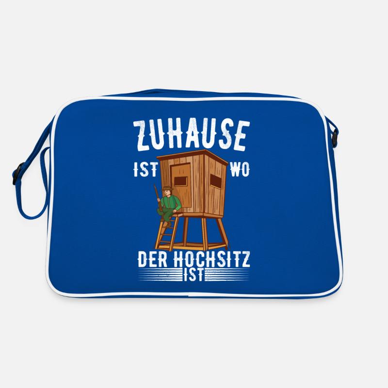 Jagen Hirsch Jagd Jäger Retro Tasche