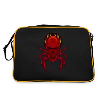Creepy Skull Spider - Retro Bag - black/gold - Back