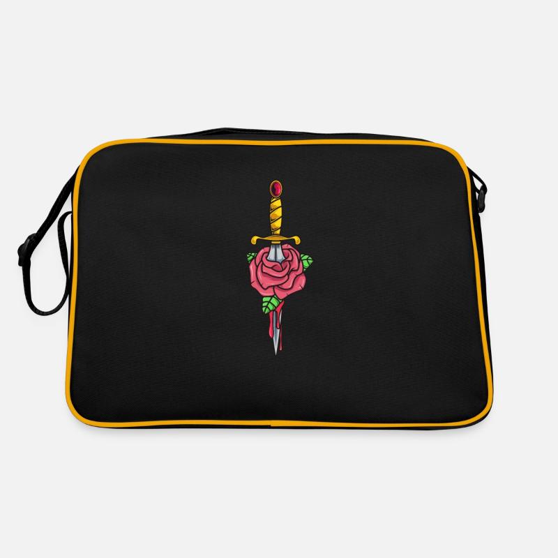 Gothic Dolch mit Rose Retro Tasche