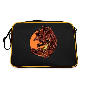 Le dieu égyptien Horus - Sac Retro - noir/or - Dos