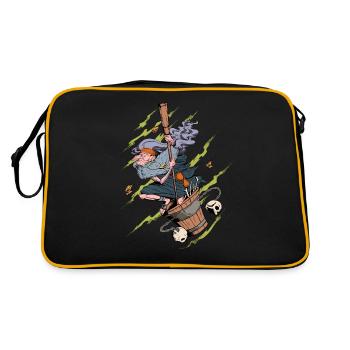 Dessin de Baba Jaga - Sac Retro - noir/or - Dos