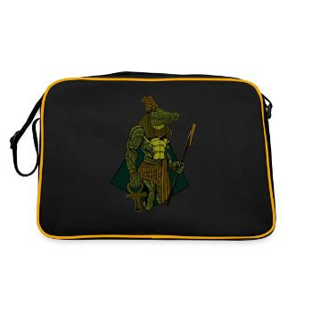 Le dieu égyptien Sobek - Sac Retro - noir/or - Dos