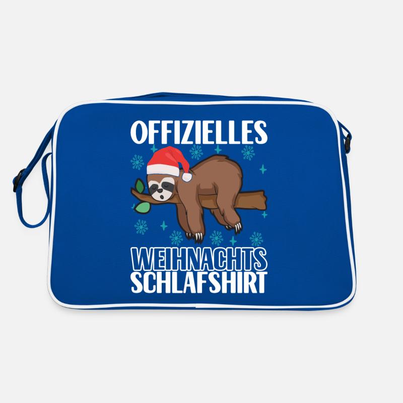 Weihnachten Faultier Retro Tasche