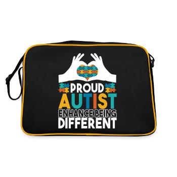 Autisme autistique Autiste - Sac Retro - noir/or - Dos