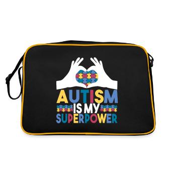 Autisme autistique Autiste - Sac Retro - noir/or - Dos