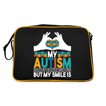 Autisme autistique Autiste - Sac Retro - noir/or - Dos