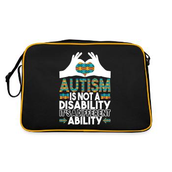 Autisme autistique Autiste - Sac Retro - noir/or - Dos