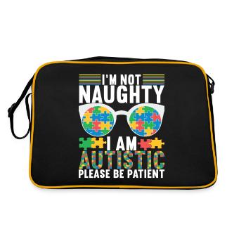 Autisme autistique Autiste - Sac Retro - noir/or - Dos