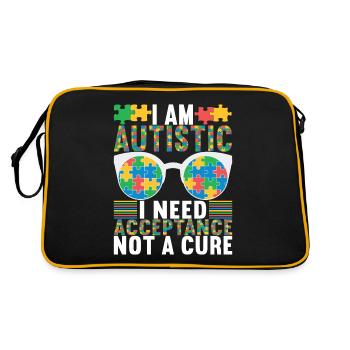 Autisme autistique Autiste - Sac Retro - noir/or - Dos