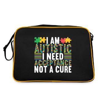 Autisme autistique Autiste - Sac Retro - noir/or - Dos