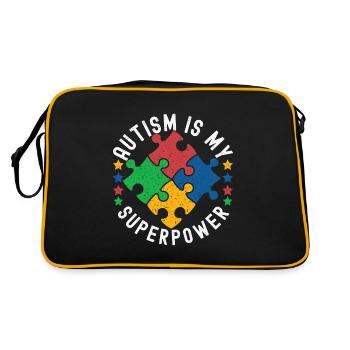 Autisme autistique Autiste - Sac Retro - noir/or - Dos