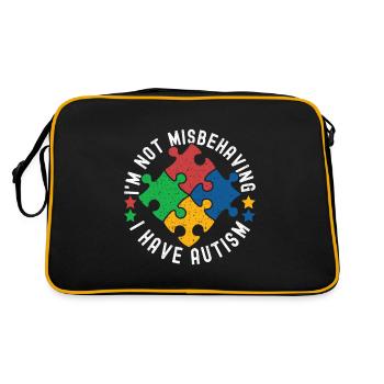 Autisme autistique Autiste - Sac Retro - noir/or - Dos