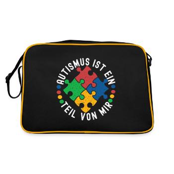 Autisme autistique Autiste - Sac Retro - noir/or - Dos