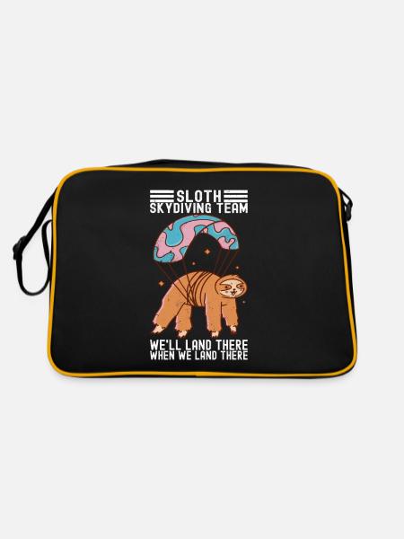 Parachute Skydiving - Retro Bag - black/gold - Back