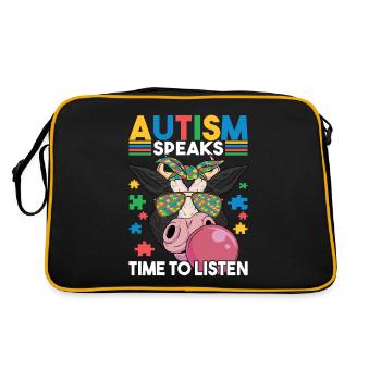 Autisme autistique Autiste - Sac Retro - noir/or - Dos