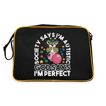Autisme autistique Autiste - Sac Retro - noir/or - Dos