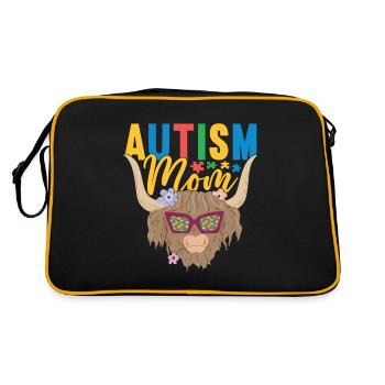 Autisme autistique Autiste - Sac Retro - noir/or - Dos