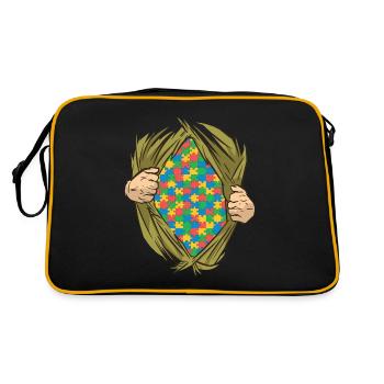 Autisme autistique Autiste - Sac Retro - noir/or - Dos