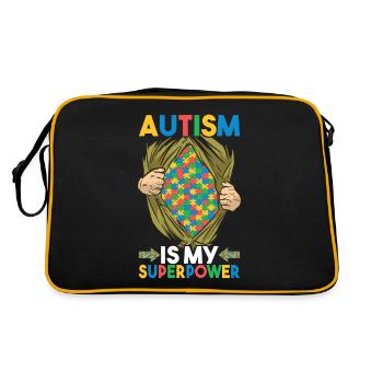 Autisme autistique Autiste - Sac Retro - noir/or - Dos