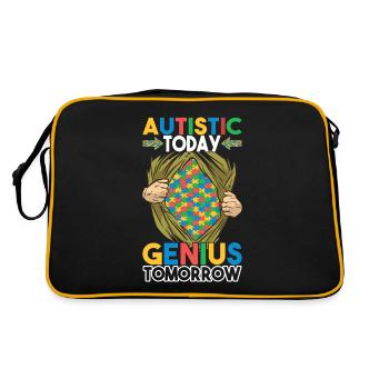 Autisme autistique Autiste - Sac Retro - noir/or - Dos