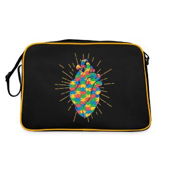 Autisme autistique Autiste - Sac Retro - noir/or - Dos