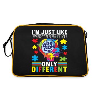 Autisme autistique Autiste - Sac Retro - noir/or - Dos
