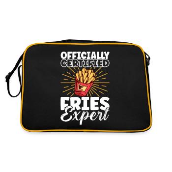 Fast Food Burger - Retro Tasche - Schwarz/Gold - Hinten