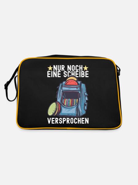 Disc Golf Disc Golfer - Retro Tasche - Schwarz/Gold - Hinten