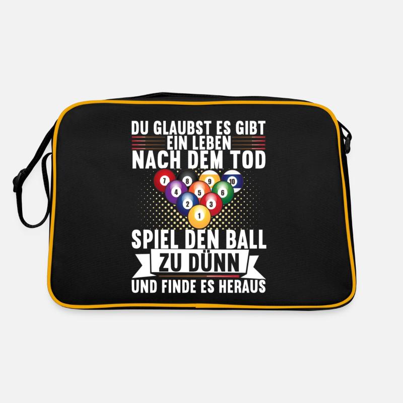 Pool Billard Billardspieler Pooltisch Retro Tasche