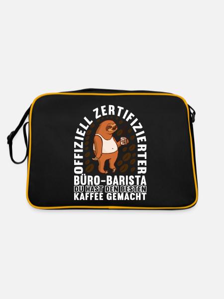 Abschiedsgeschenk Jobwechsel Kollegen - Retro Tasche - Schwarz/Gold - Hinten