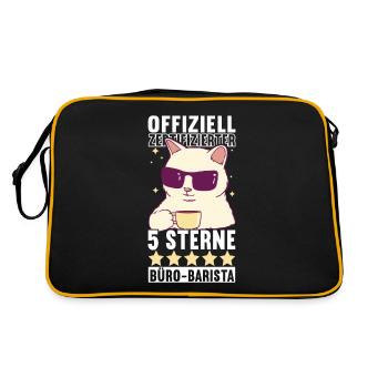 Cadeau d’adieu Collègues de changement d’emploi - Sac Retro - noir/or - Dos