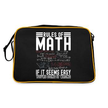 Professeur de mathématiques Mathématiques - Sac Retro - noir/or - Dos