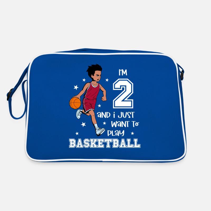 Junge spielt Basketball - Ich bin 2 Retro Tasche