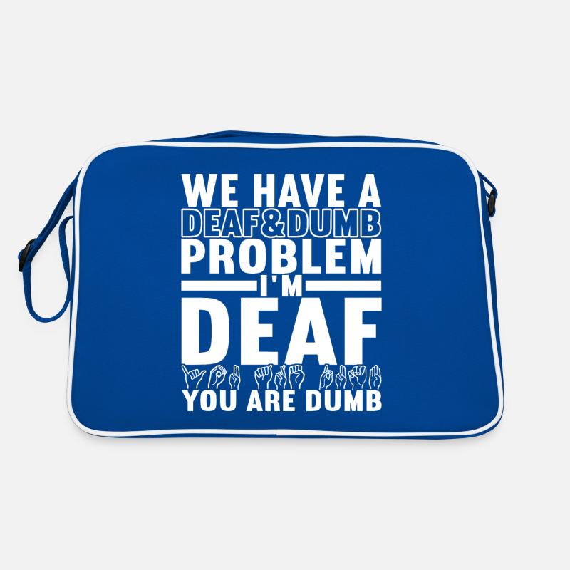 Taub Taubstumm Deaf Retro Tasche