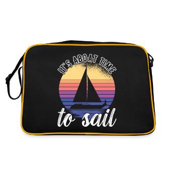 Sailing Sailboat Sailors - Retro Bag - black/gold - Back