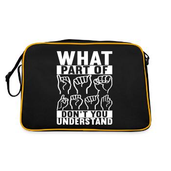 Deaf Deaf-mute Deaf - Retro Bag - black/gold - Back