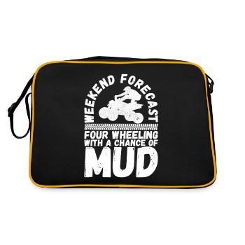 Quad Bike Quadfahrer - Retro Tasche - Schwarz/Gold - Hinten