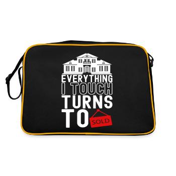 Real estate marker Markler Immobilien - Retro Bag - black/gold - Back